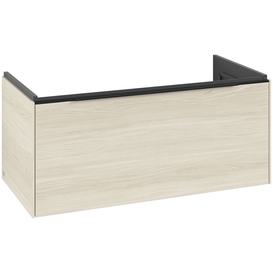 Wastafelonderkastkast SUBWAY 3.0 973x429x478mm White Oak C569L1AA greep Volcano Black