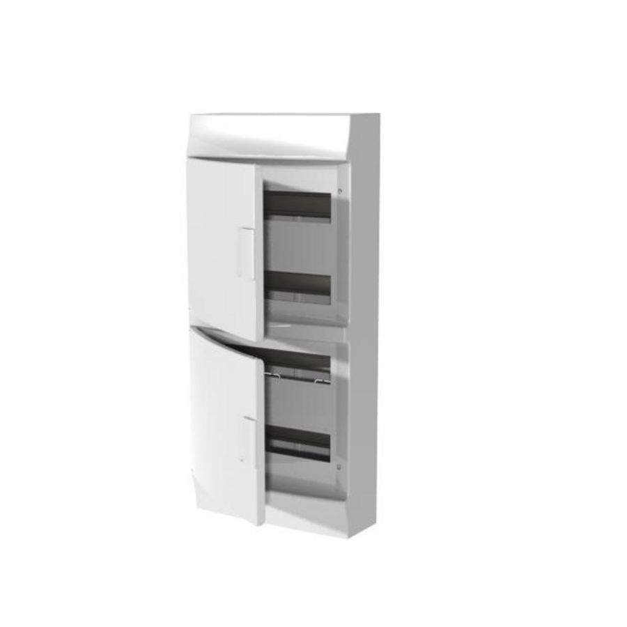 Installatiekast IP 41 4x12-modules incl deur wit