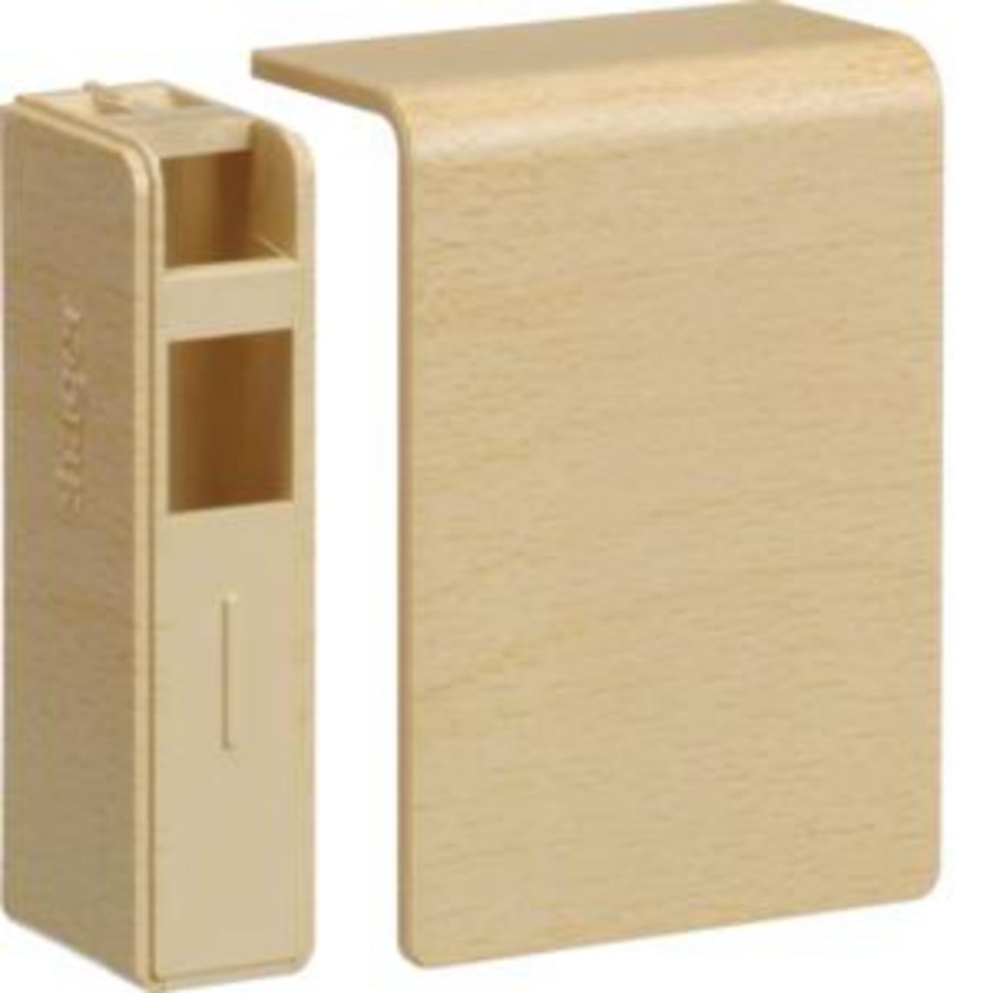 Eindstuk L/R voor goot 55mm hoog SL esdoorn