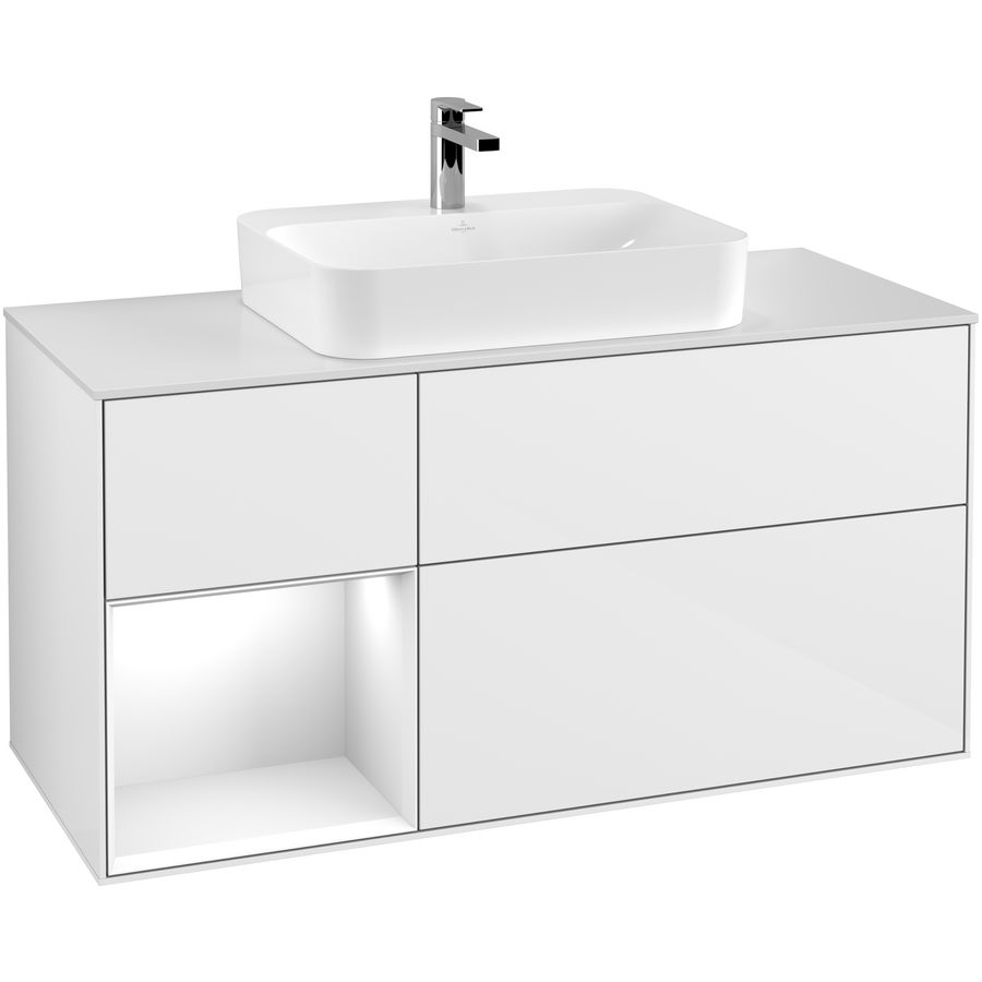 Wastafelonderkast Finion 1200x603x501mm G.White.L F411GFGF
