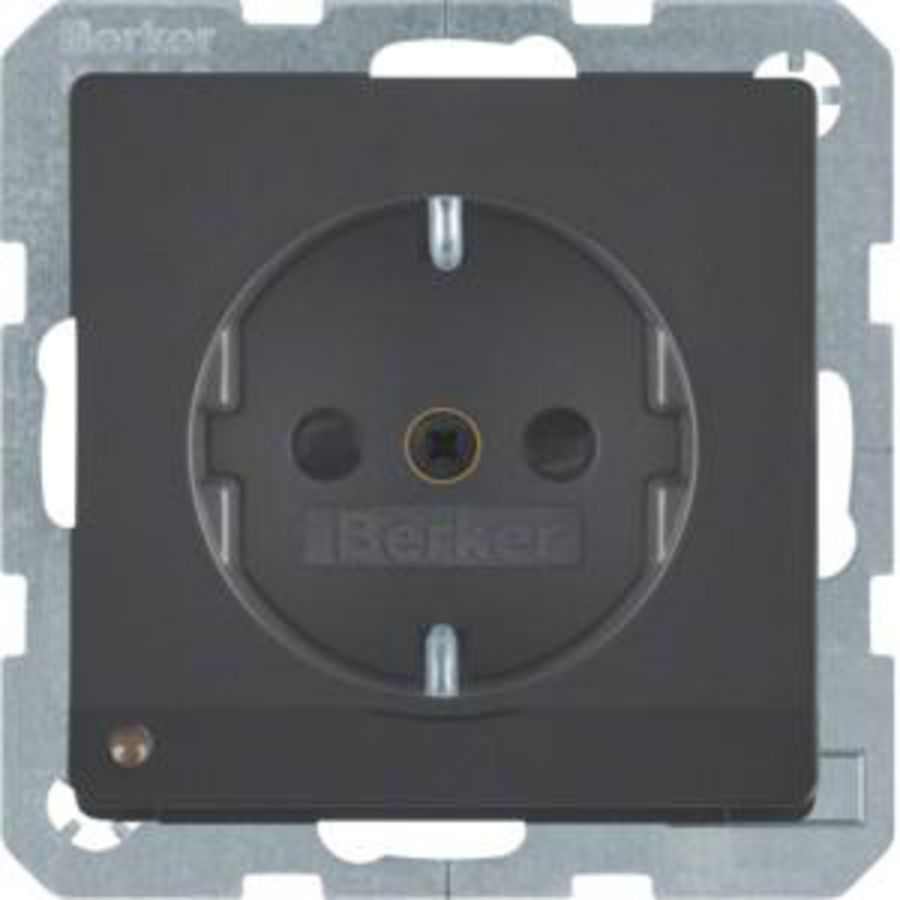 Wandcontactdoos RA led-orient. berker Q.1/Q.3/Q.7 antraciet