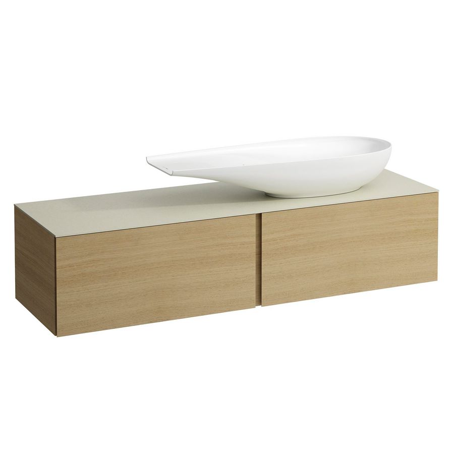 Onderbouwkast 1600X500 2x la cutout R kraangat Licht eike H4313450972501