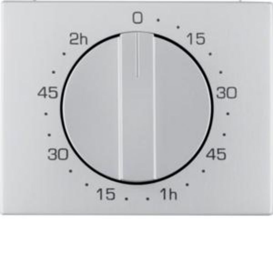 Afdek. mech. tijdschakelklok 120min berker K.1/K.5 aluminium