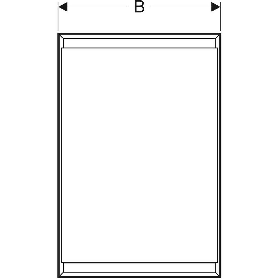 Inbouw spiegelkast 1 deur scharnieren rechts 60x90cm ComfortLight Mat zwart ONE excl. ruwbouwbox