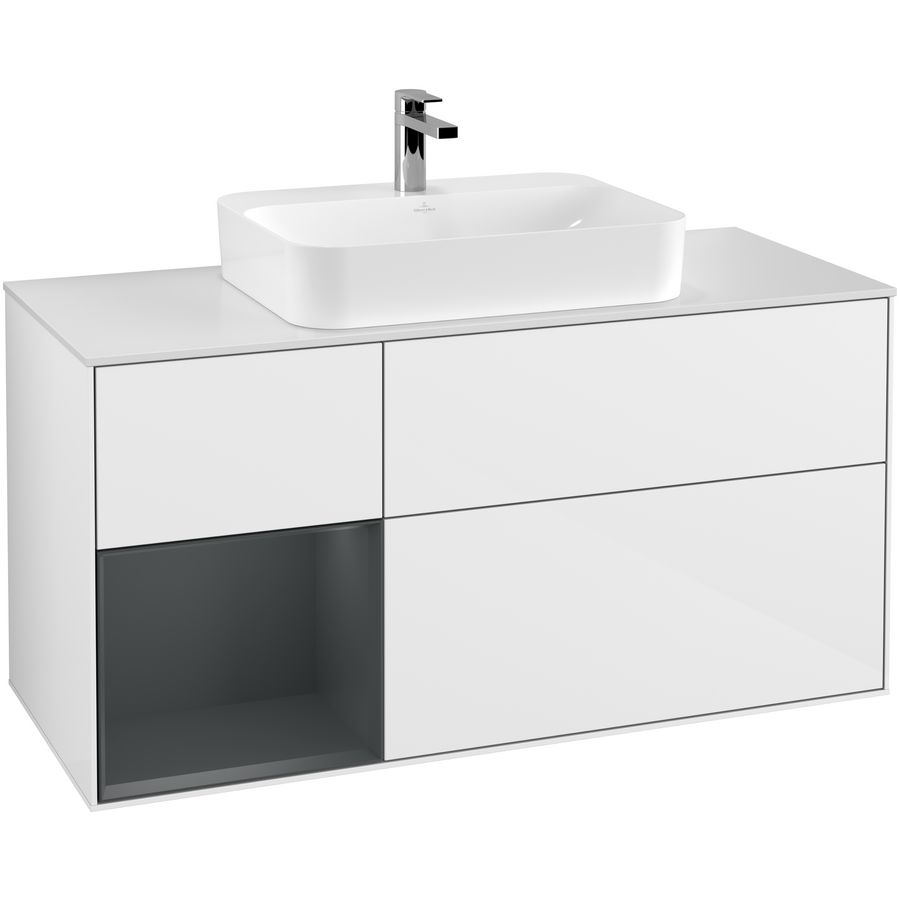 Wastafelonderkast Finion 1200x603x501mm G.White.L F411HGGF