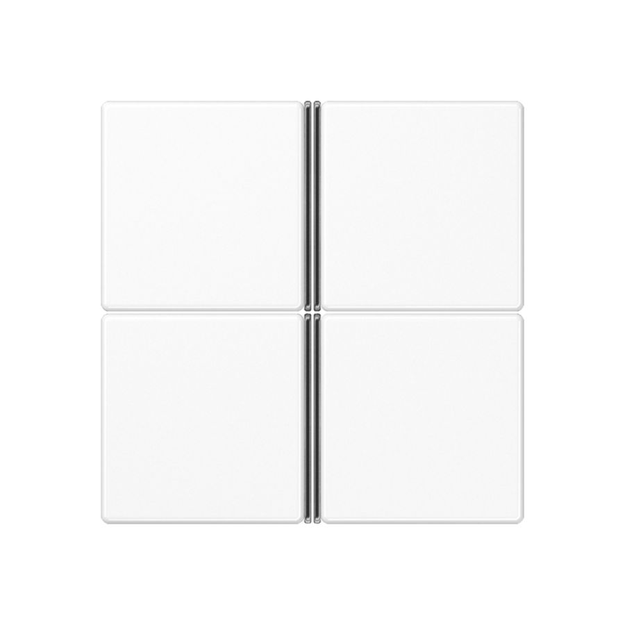 Tastafdekking A/AS 4-voudig compleet alpinwit KNX