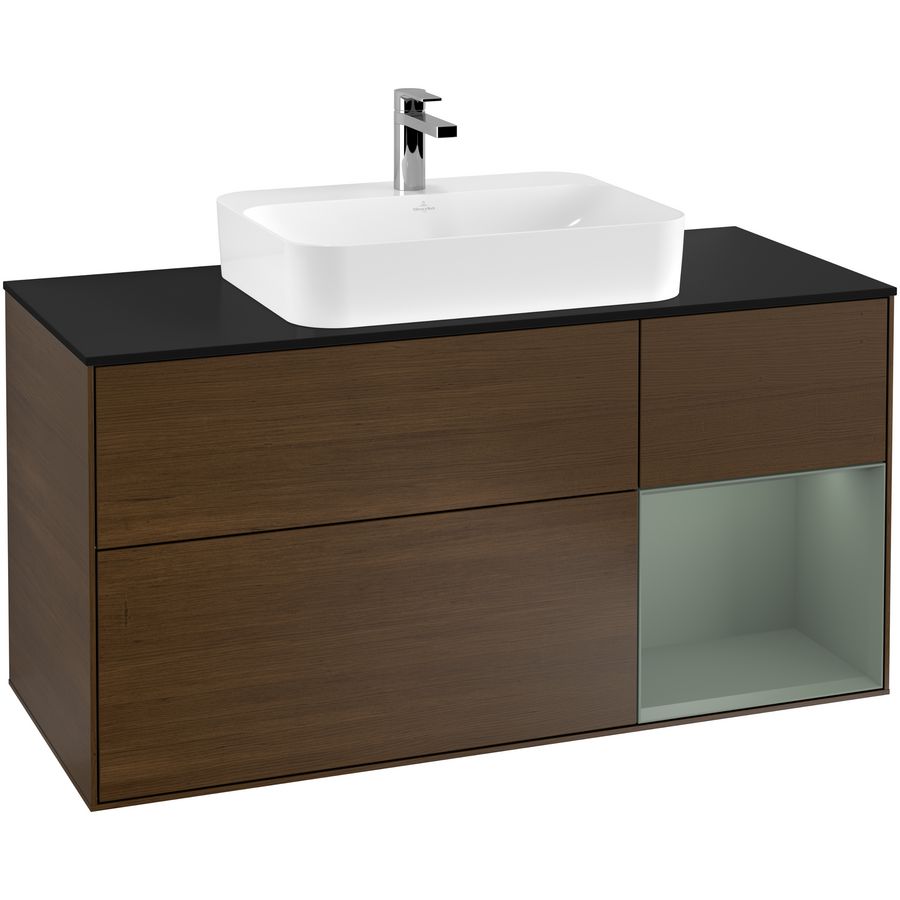Wastafelonderkast Finion 1200x603x501mm W.Veneer F422GMGN
