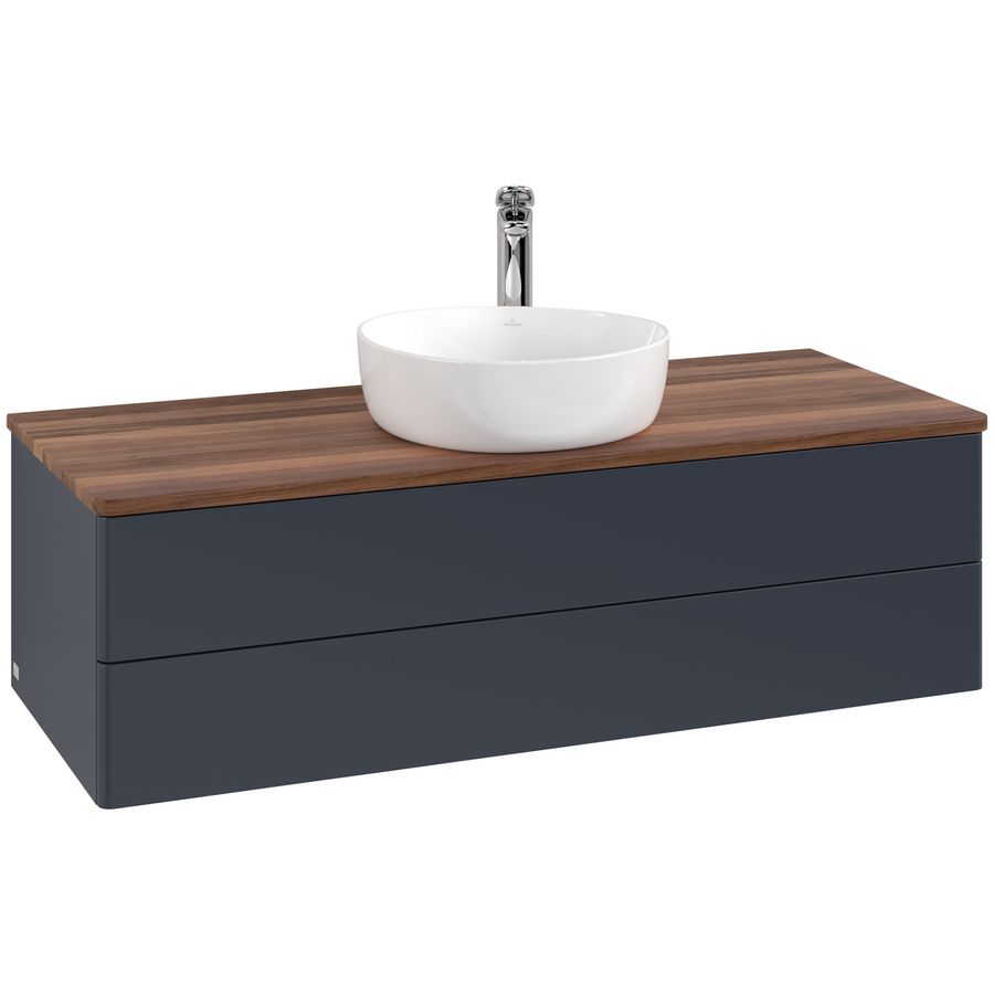 Wastafelonderkast Antao 1200x360x500mm Mid.Blue Matt Lacquer K21052HG