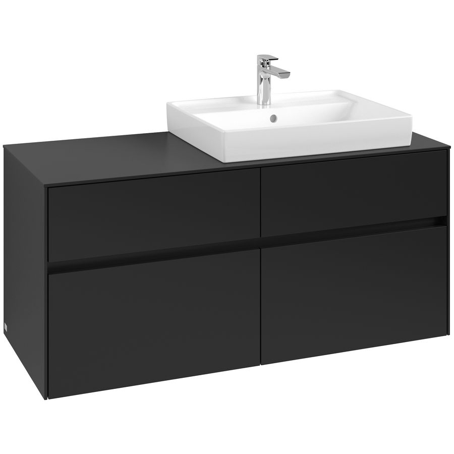 Wastafelonderkast Collaro 1200x548x500mm Volcano Black C083B0VL