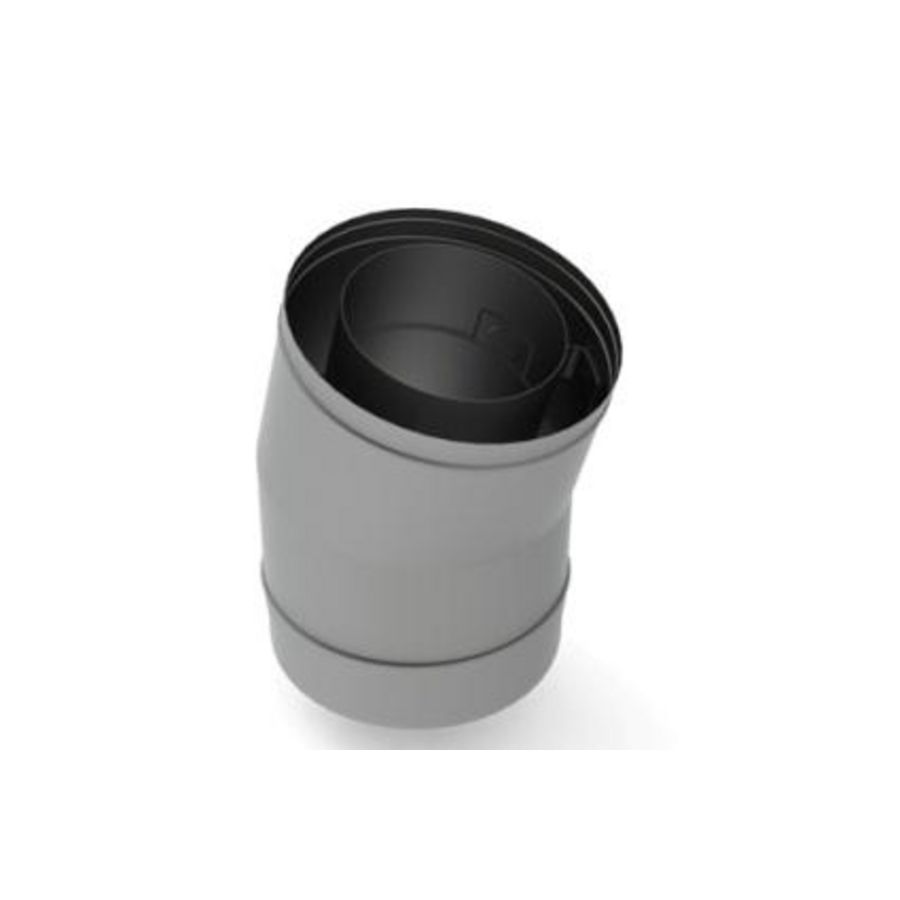 Bocht RVS Ø150/100 15°, gesegmenteerd