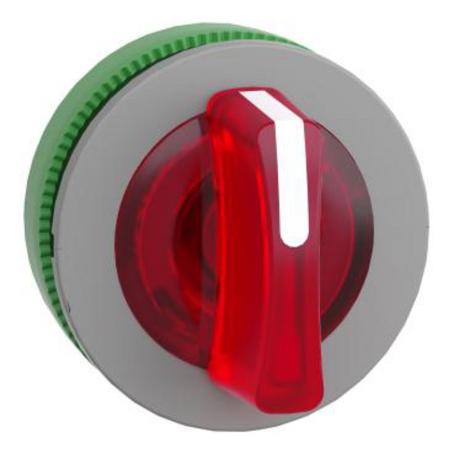 Flush mounted red illum selector switch head 3-position