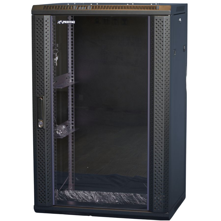 19" PATCHKAST WAND MONTAGE ENKELVOUDIG D450 B600 18HU rook-g