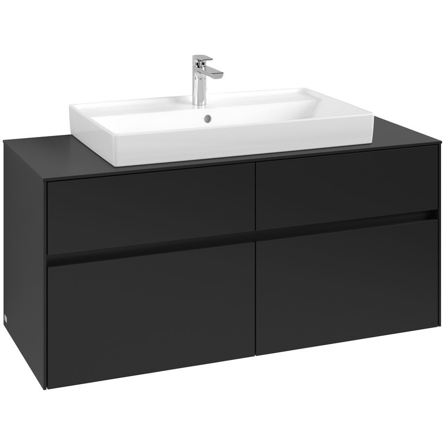 Wastafelonderkast Collaro 1200x548x500mm Volcano Black C08700VL