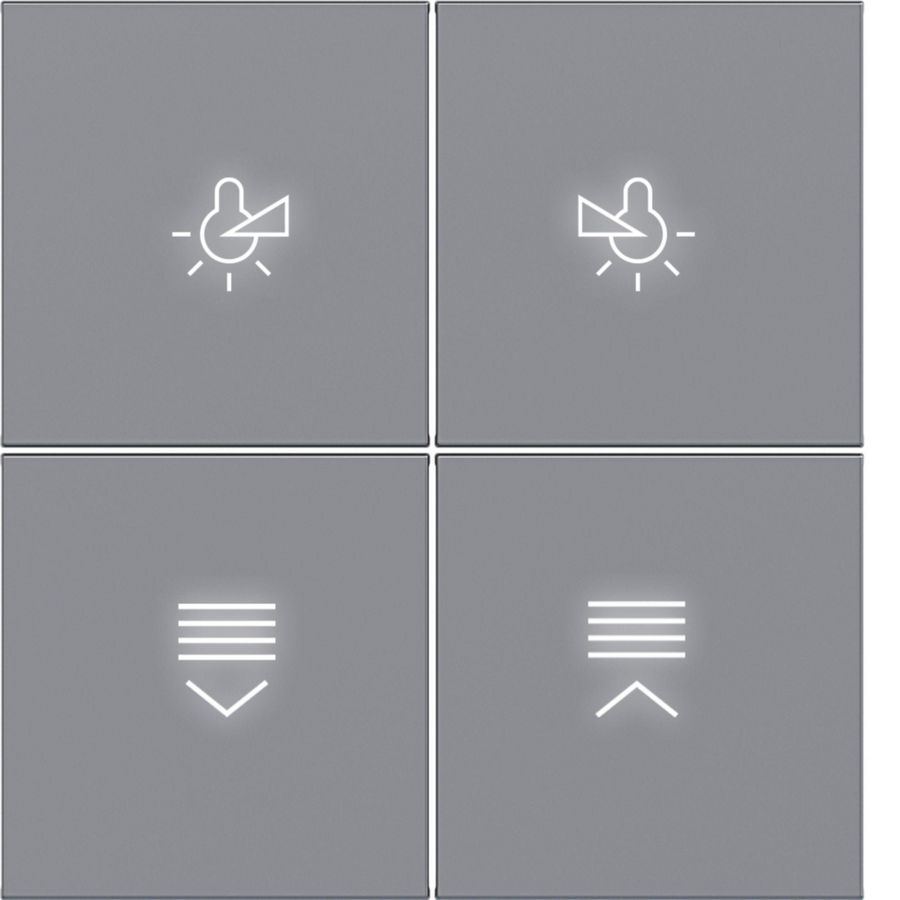 Afdekking KNX taster 4-v. met achtergrondverl. A.x/C.x titaa