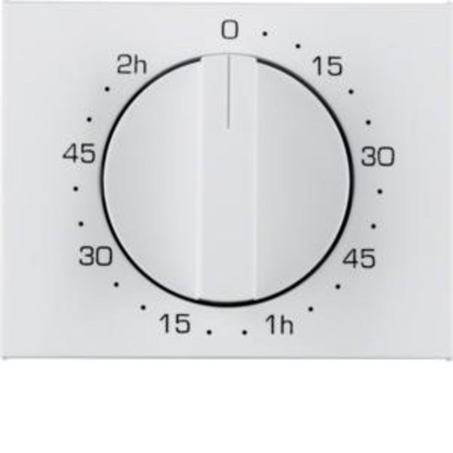 Afdek. mech. tijdschakelklok 120 min berker K.1/K.5 polarwit