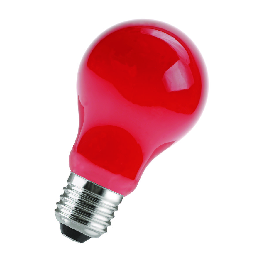 Gloeilamp standaard GLS E27 A55 240V 15W rood VVE=10