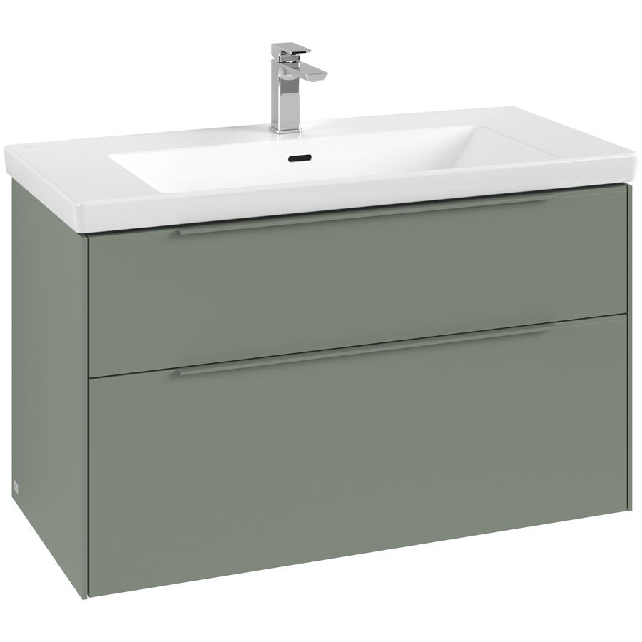 Wastafelonderkastkast SUBWAY 3.0 973x576x478mm Soft Green C570L2AF greep monochroom