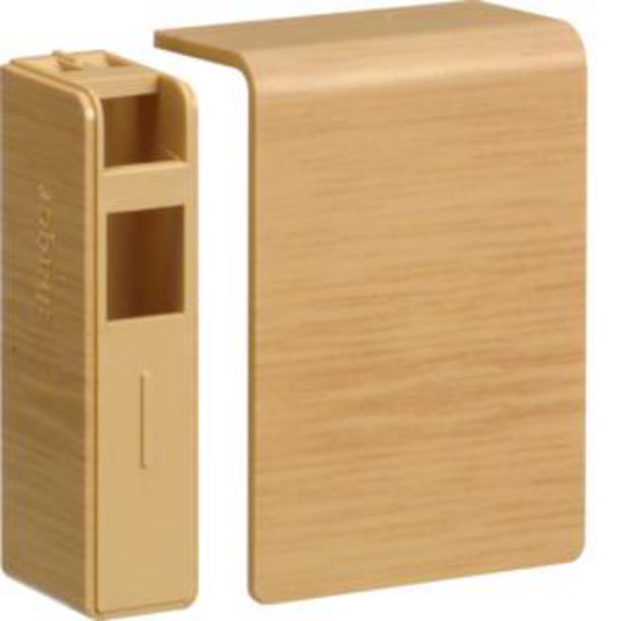 Eindstuk L/R voor goot 55mm hoog SL eiken