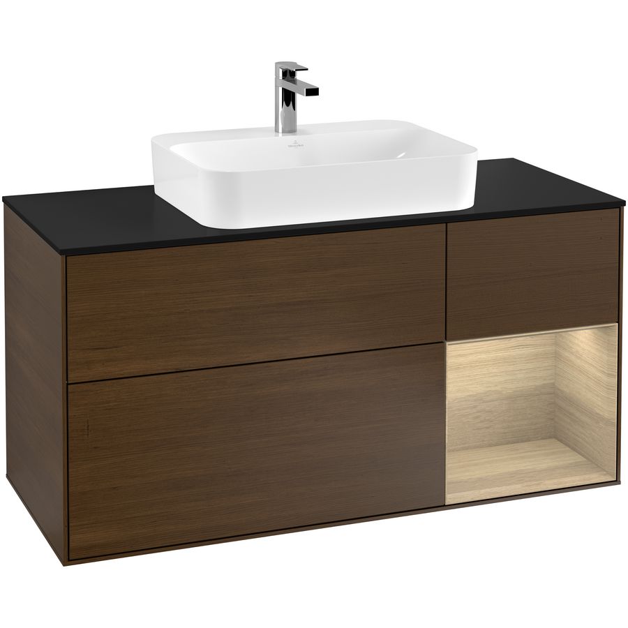 Wastafelonderkast Finion 1200x603x501mm W.Veneer F422PCGN