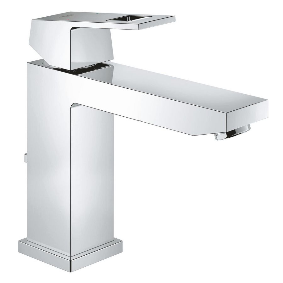 Eurocube 1-hendelwast.mengkraan spr.133mm chroom vaste uitl.m.waste