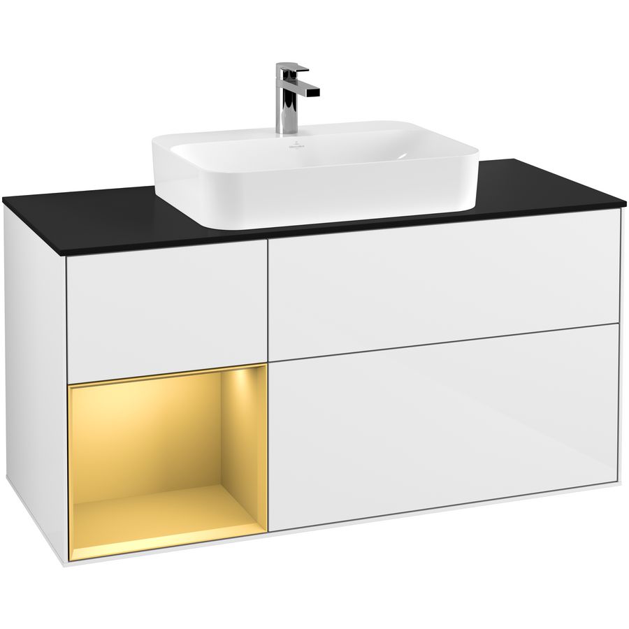 Wastafelonderkast Finion 1200x603x501mm G.White.L F412HFGF