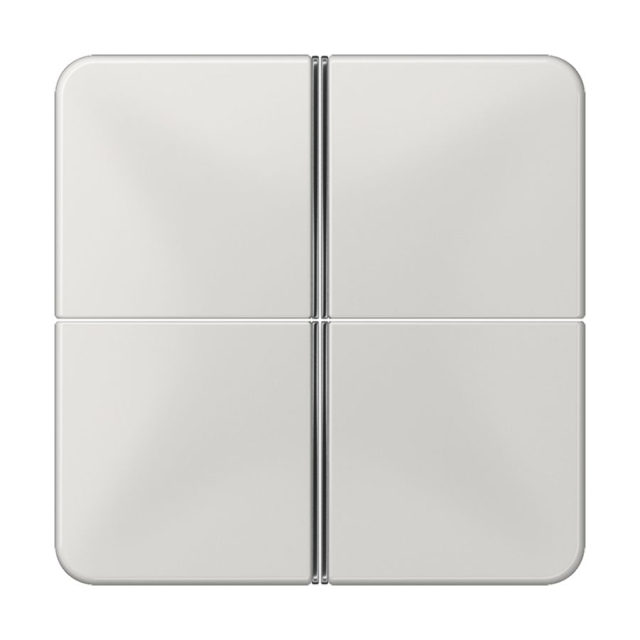 Tastafdekking 4-voudig compleet CD lichtgrijs KNX