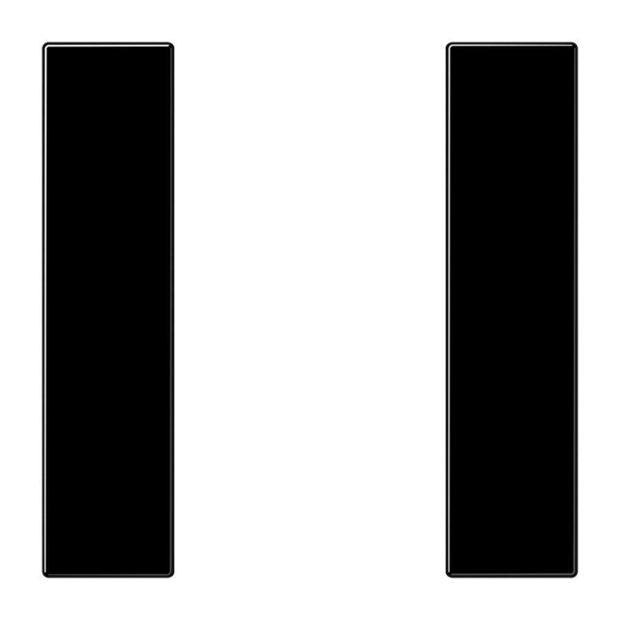 Tastafdekking compleet 1-voudig LS zwart KNX