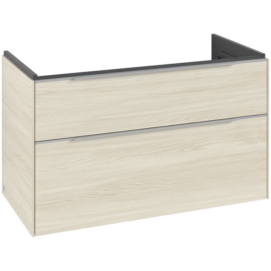 Wastafelonderkastkast SUBWAY 3.0 973x576x478mm White Oak C570L0AA greep alu. glans