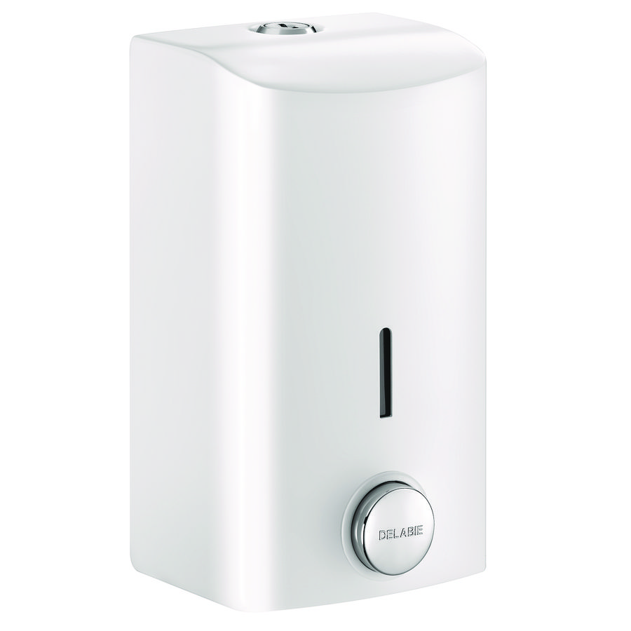 Verdeler vloeibare zeep 0,5L RVS 304 wit epoxy