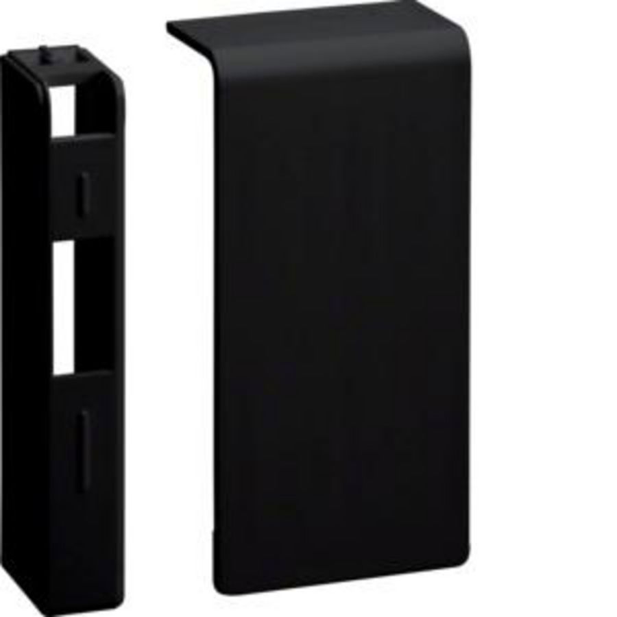 Eindstuk L/R voor goot 80mm hoog SL zwart