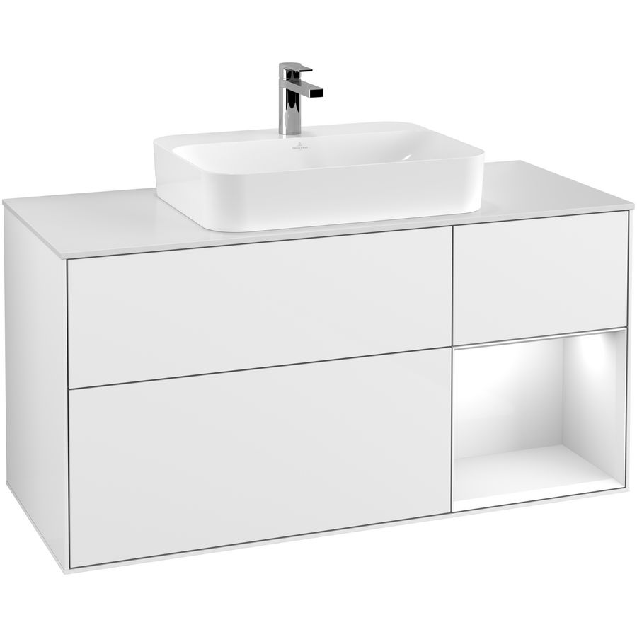 Wastafelonderkast Finion 1200x603x501mm G.White.L F421GFGF