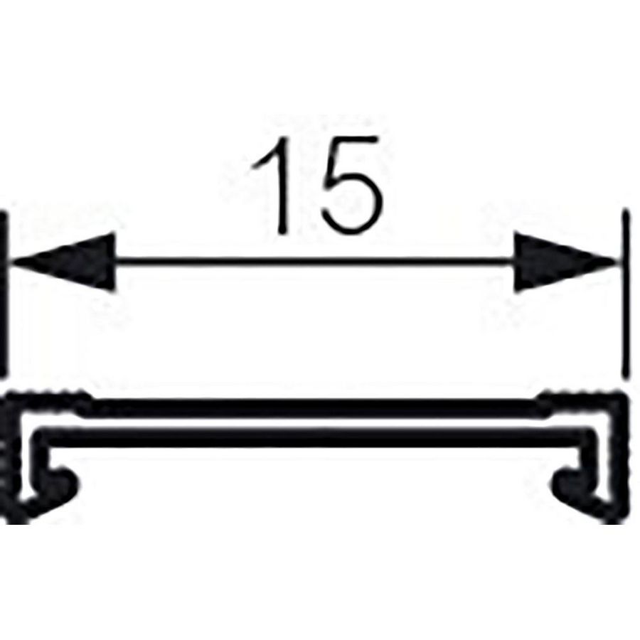 Lengte a 2m. Deksel 15mm ST Segma VVE=18