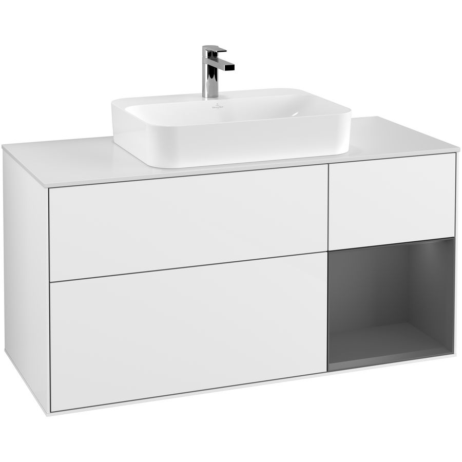 Wastafelonderkast Finion 1200x603x501mm G.White.L F421GKGF