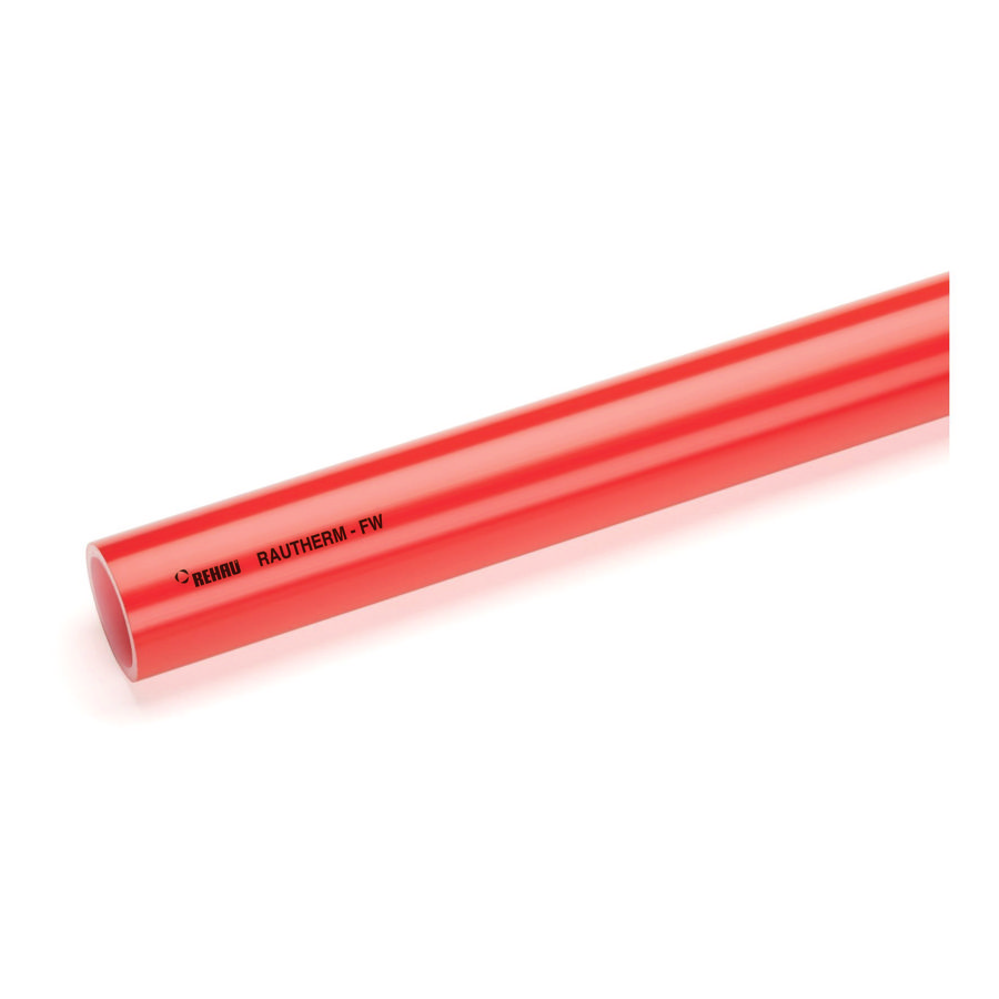 Lengte a 5m. kunststof buis RAUTHERM-FW SDR11 rood 125x11,4mm