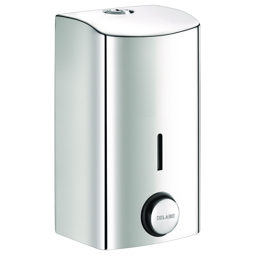 Zeepdispenser 500ml. RVS 304 glans gepol. vandaalbestendig