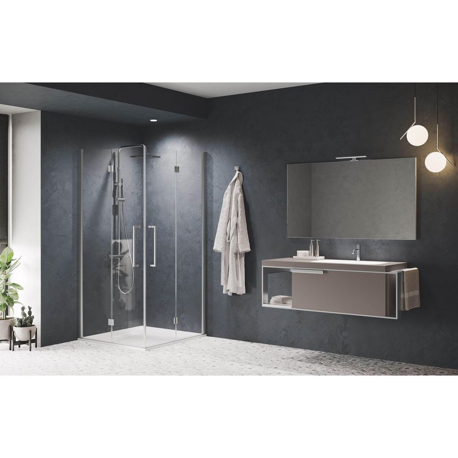 Hoekinstap 2xvouw YOUNG 2GS A=91-93cm matchr. helder glas