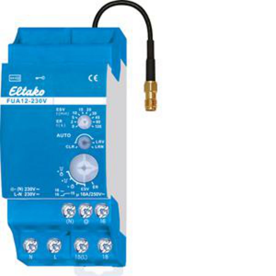 Funk Uni. 1-kanaals schakelactor voor DIN-rail montage.