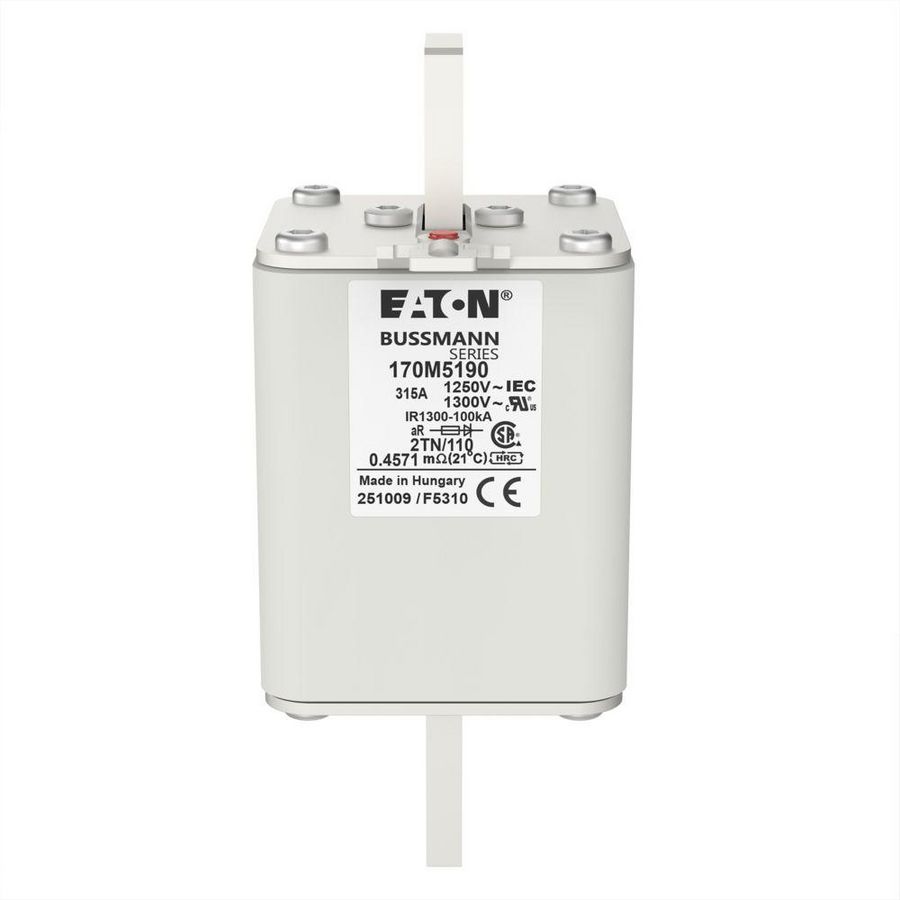 Zekering hoge snelheid 315A AC 1250V 100kA 2 61x75x1 VVE=3