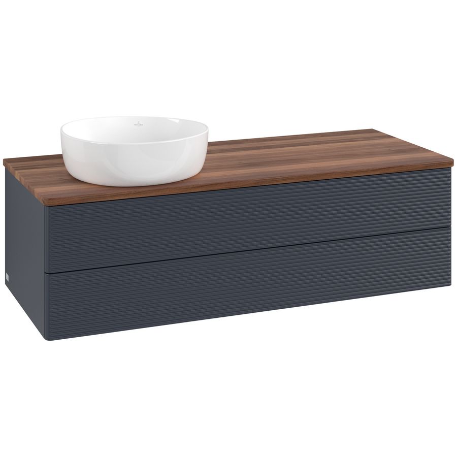Wastafelonderkast Antao 1200x360x500mm Mid.Blue Matt Lacquer K22112HG
