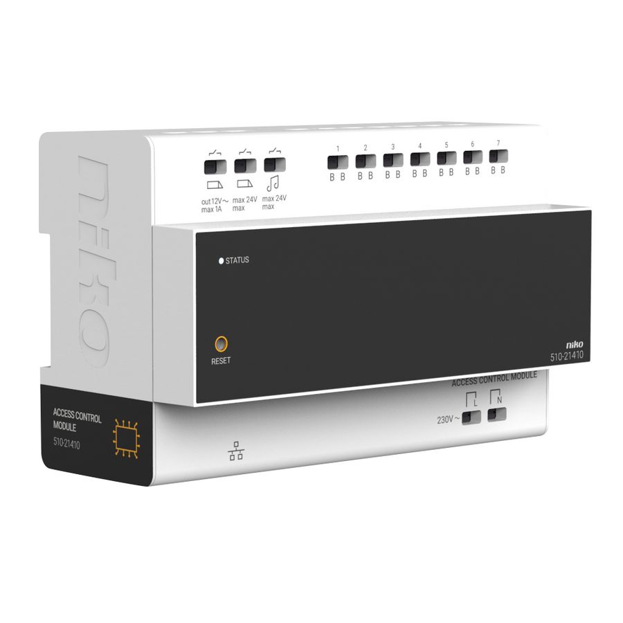 DIN-rail controller voor videobuitenpost, 2-draads