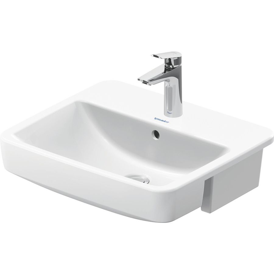 DURAVIT NO.1 #037655 halfinbouwwastafel 550mm wit met kraangat met overloop