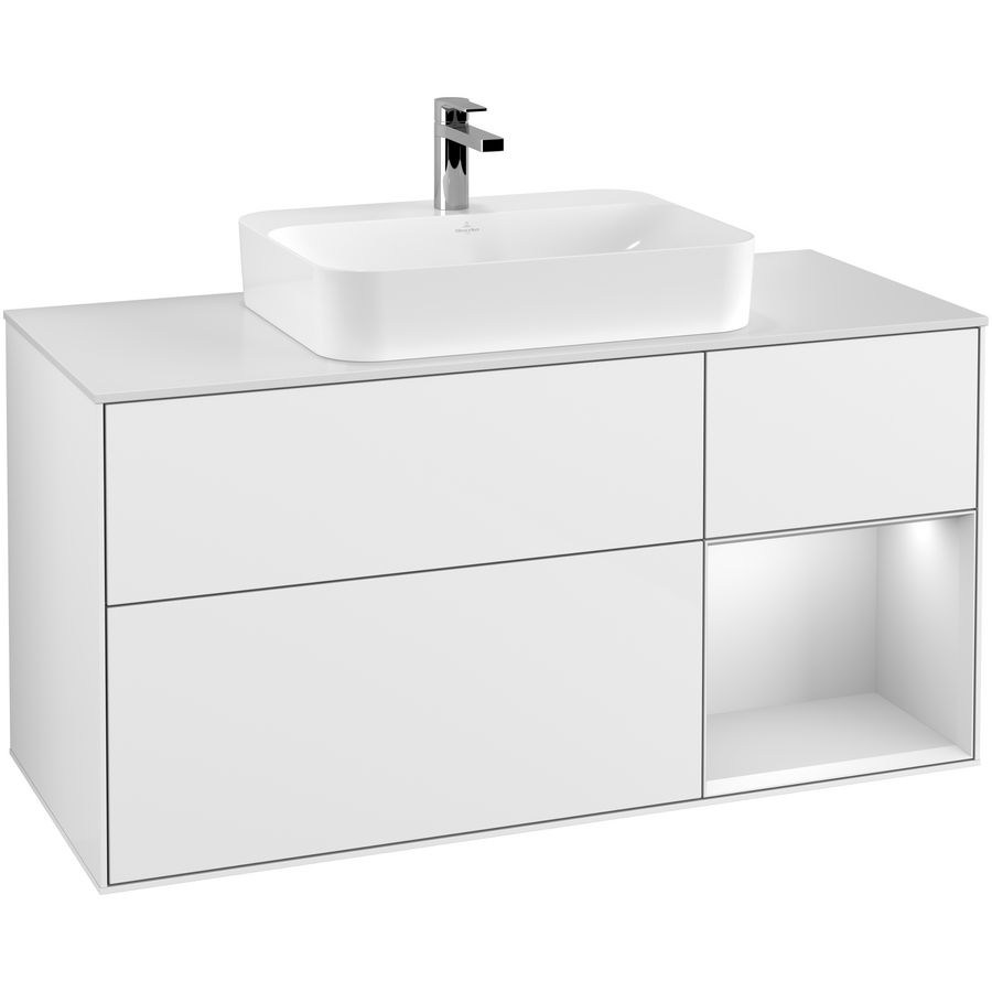 Wastafelonderkast Finion 1200x603x501mm G.White.L F421MTGF