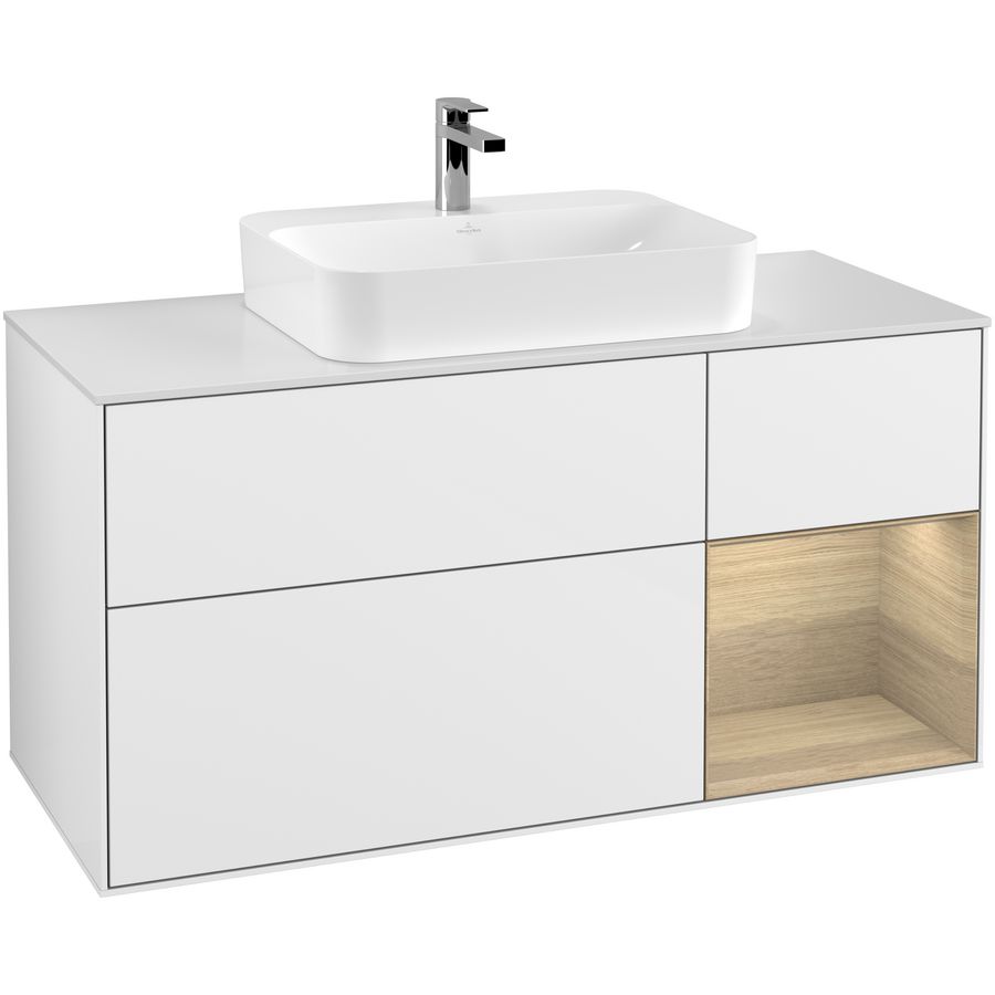 Wastafelonderkast Finion 1200x603x501mm G.White.L F421PCGF