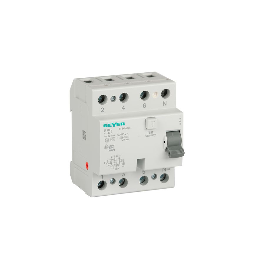 Aardlekschakelaar 4p 40A 30mA. A-kl
