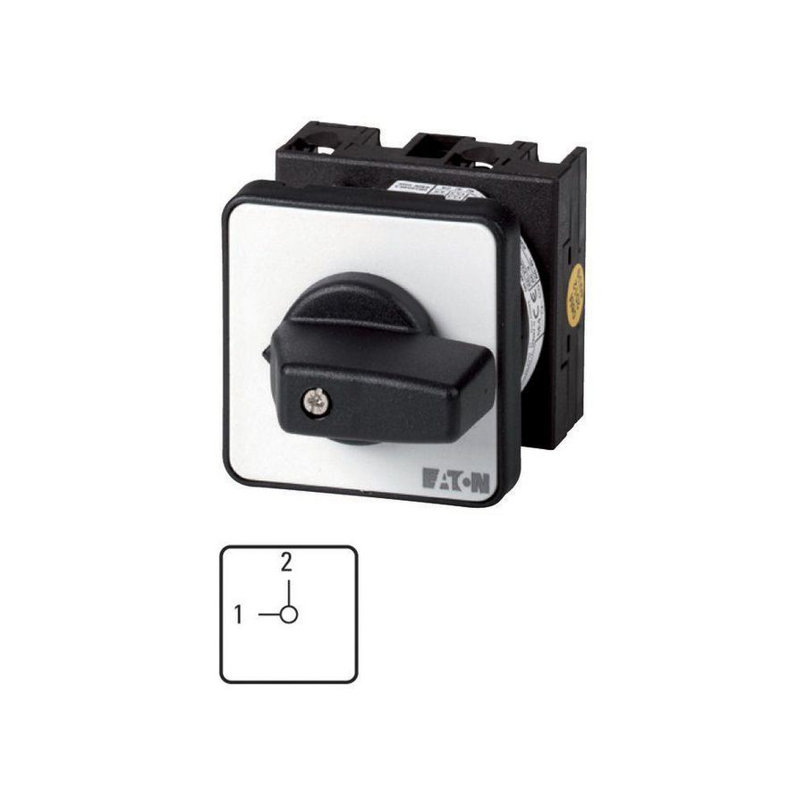 Omschakelaar 2 cont. 20A frontpl:USV-NETZ 90° vast inbouw