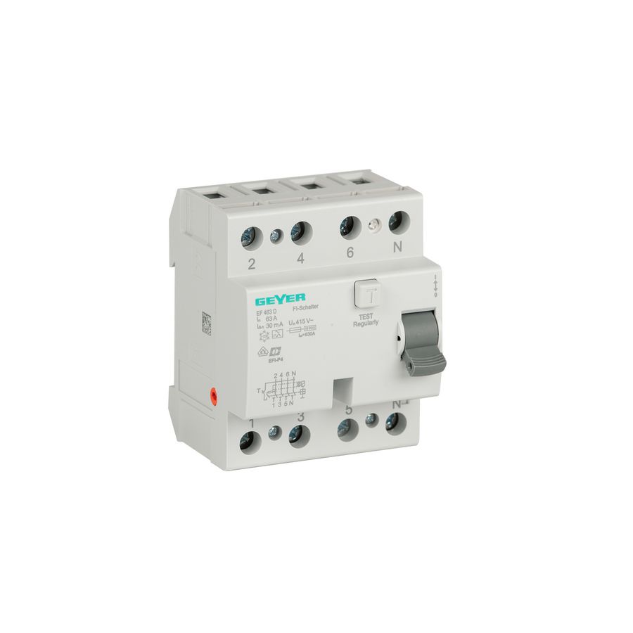 Aardlekschakelaar 4p 63A 30mA. A-kl