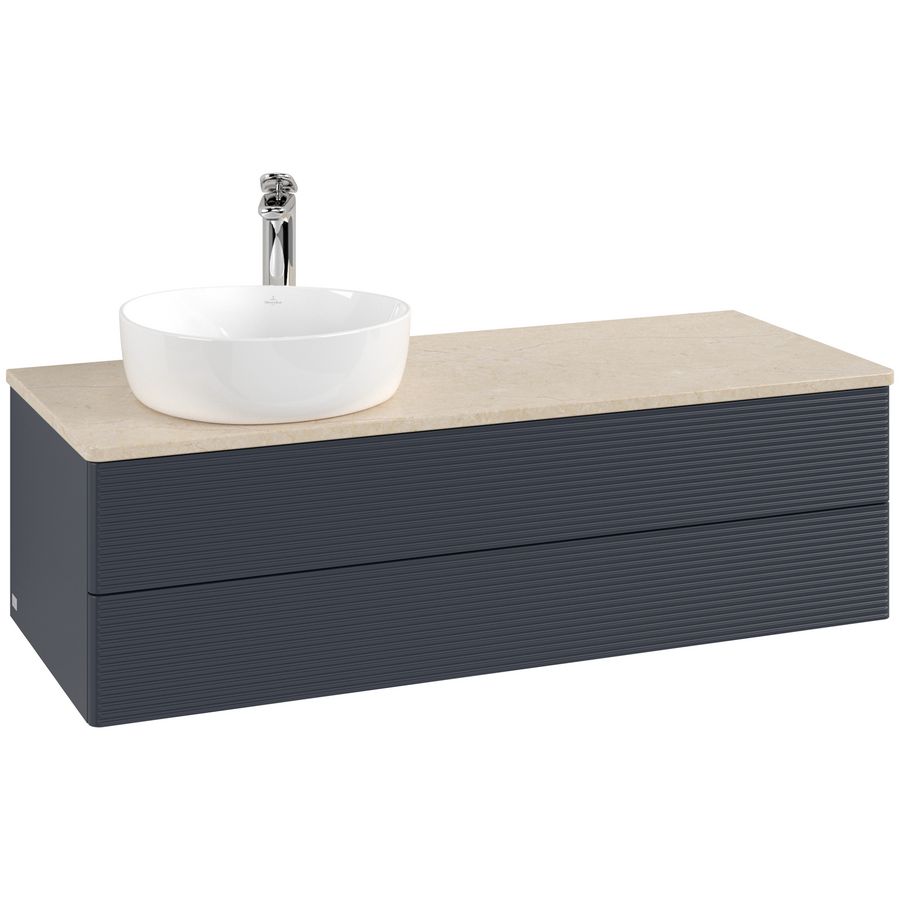 Wastafelonderkast Antao 1200x360x500mm Mid.Blue Matt Lacquer K22153HG