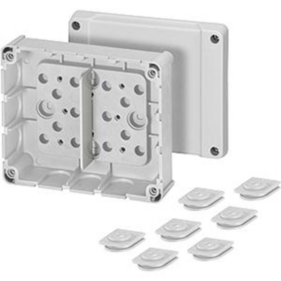 Kabeldoos IP54 zonder klem 16x membraan invoer Grijs VVE=2