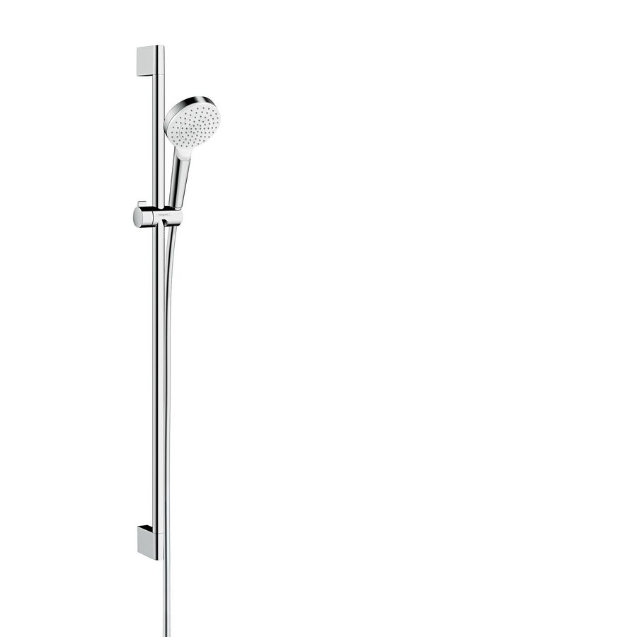 Crometta 1 straalsoort 9l Unica doucheset 90 cm wit/chroom