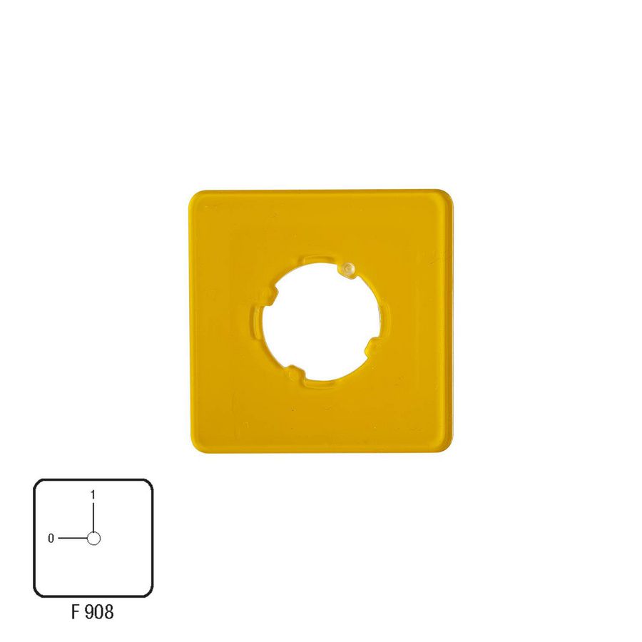 Frontplaat geel 88x88 A550721